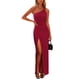 thumbnail image 1 of Vestido PRETTYGARDEN de un Hombro con Tirantes Finos y Abertura Alta M, 1 of 7
