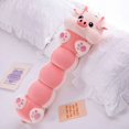 thumbnail image 3 of 80/100cm Lovely Soft Rabbit Pig Husky Caterpillar Plush Big Long Pillow Stuffed Animal Toys Worm Doll Kids Birthday Gift, 3 of 5