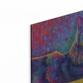 thumbnail image 2 of Luxe Metal Art 'Psychedelic Rainbow Black Cat' by Rebecca Wang Art, Metal Wall Art, 24"x16", 2 of 8