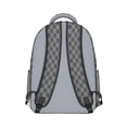 thumbnail image 3 of Gray Checkerboard Backpack for School,Cute School Bag,Schoolbag with Adjustable Shoulder Straps & Padded Back,15.3"x11"x6.7", 3 of 4