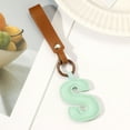 thumbnail image 3 of Holloyiver Colorful Initial Letter Keychain for Women, PU leather Initial Letter Keyring Keychain Accessories Purse Handbags Charm (Letter S), 3 of 9
