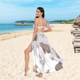 thumbnail image 6 of FORMRS Womens Beach Sarong Semi-Sheer Bikini Wrap Skirt Swimsuit Cover-ups, Light Gray Bears, 6 of 7