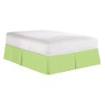 Box Pleated Bed Skirt 18 Inch Drop (, Sage) Bed Skirt Split Corner