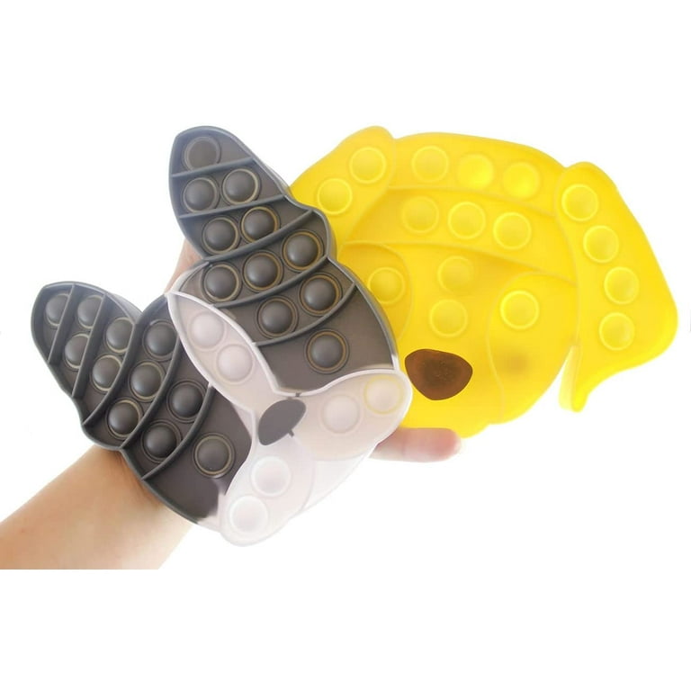 All 4 Large Dog Bubble Pop Fidget Toy - Silicone Push Poke Bubble Wrap  Fidget Toy - Press Bubbles to Pop the Bubbles - Bubble Popper Sensory  Stress