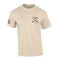 thumbnail image 2 of Patriot Pride Men's USA 250th Anniversary Historic Eagle & Soldiers Symbolism Short Sleeve T-Shirt, Patriotic Shirts for Men, Sand-3X-Large, 2 of 2
