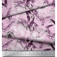thumbnail image 3 of Soimoi polyester Crepe Fabric Leaves Watercolor Printed Craft Fabric by the Yard 52 Inch Wide, 3 of 3
