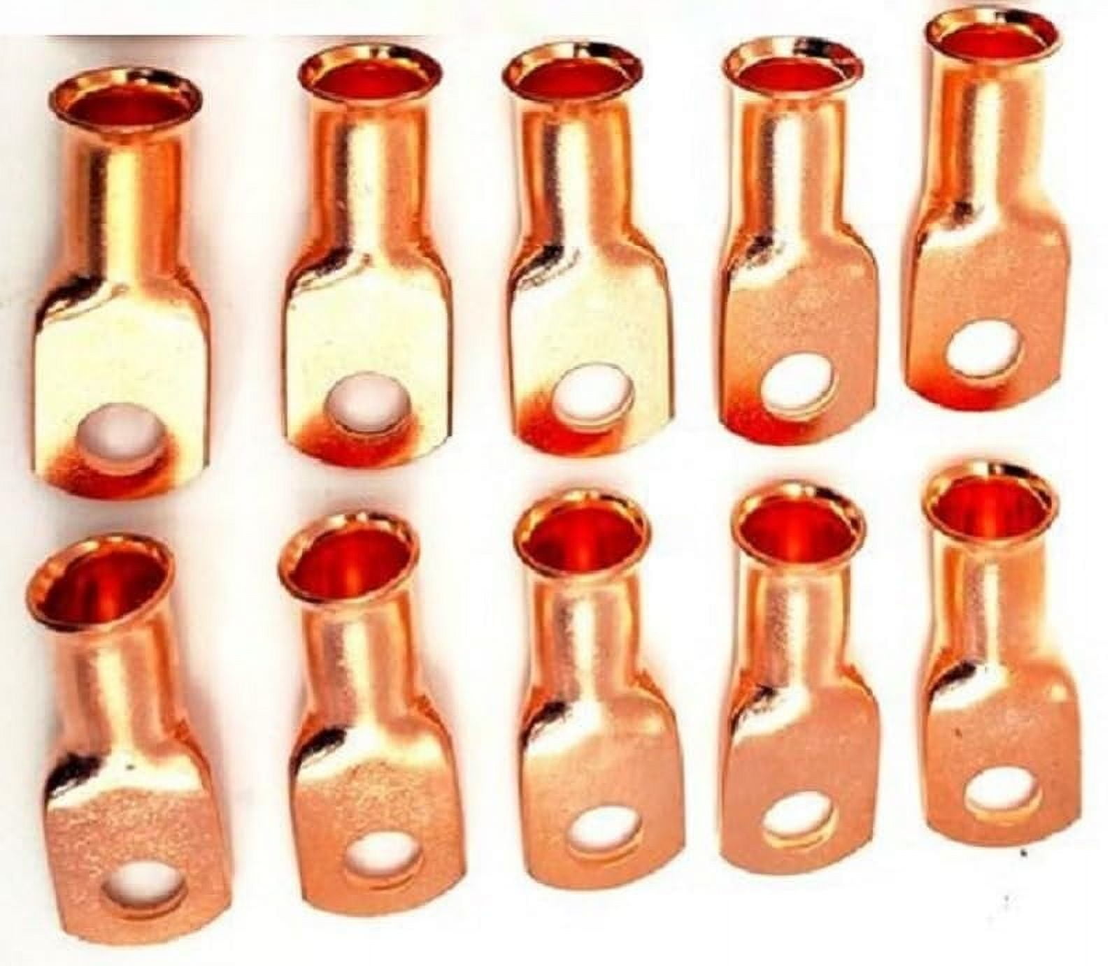 DEEJAY LED TBH2GA10PINKBLK 10 Pack Crimp Connector Style for 2 Gauge Wire Pink / Black Tube Insulators