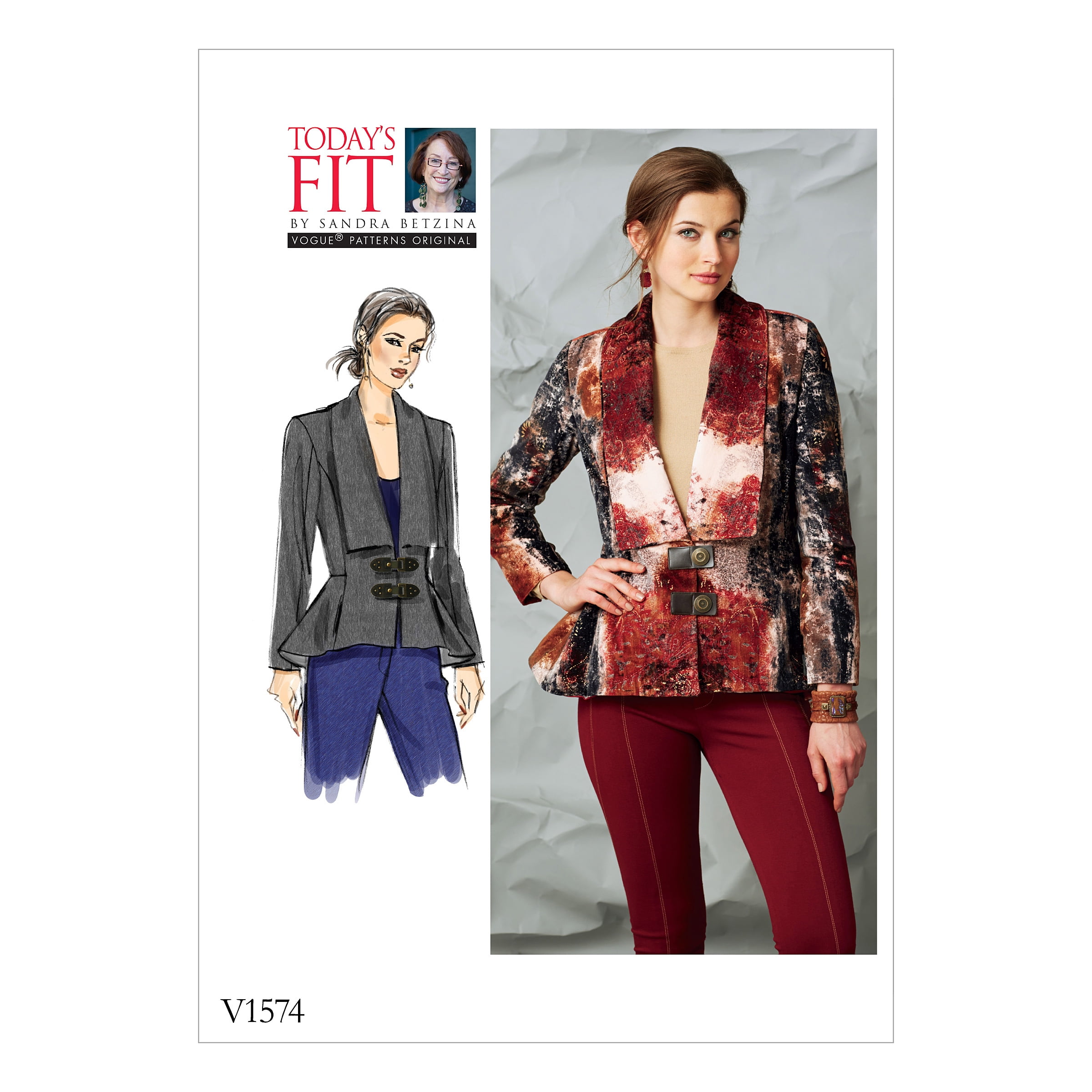Vogue Patterns Sewing Pattern Misses' Jacket with Shawl CollarOSZ