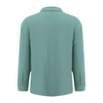thumbnail image 5 of Ltctricy Button down Shirts for Women Long Sleeve V Neck Pleated Cotton Gauze Tops Casual Loose Collared Blouses, 5 of 7