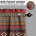 thumbnail image 5 of Boho Kitchen Curtains for Windows – Rustic Tribal Floral Print Cafe Curtains, Vintage Bohemian Geometric Panels for Home Décor, 5 of 7