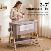 HARPPA 3-in-1 Baby Bassinet Bedside Sleeper, Khaki