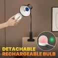 thumbnail image 3 of PYAN-Clip-on Reading Lamp Rechargeable Cordless Desk Lamp with Clamp, 15 Colors RGB Dimmable Clip Night Light Battery Operated for Bedside College Dorm Room Nursery Camping, Multicolor LEDs, 3 of 4