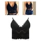 thumbnail image 5 of Bralette de encaje bordado de malla transpirable para mujer, sujetador inalámbrico acolchado con copa triangular elegante para fiesta, 5 of 8