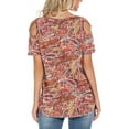 thumbnail image 6 of ANYJOIN Womens Casual Summer Tunics Tops Short Sleeve Cold Shoulder Shirts, 6 of 6