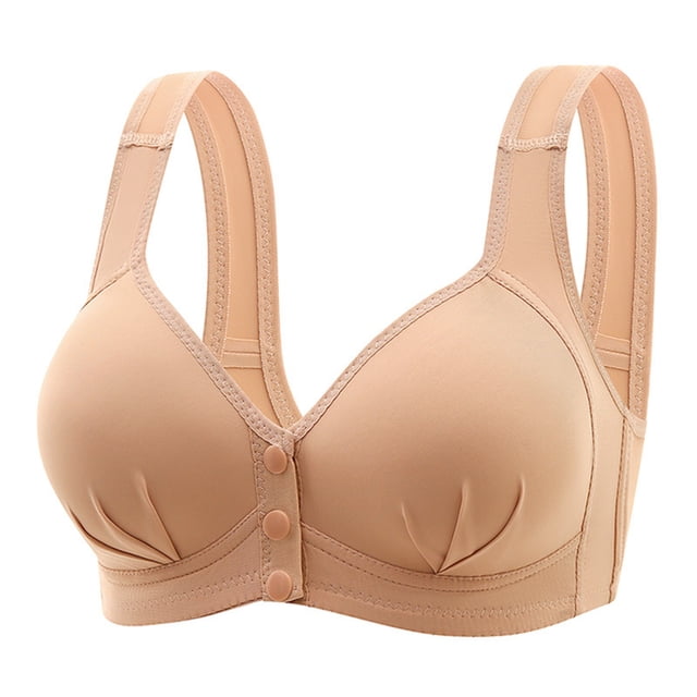 Cathalem Full-Coverage Underwire Bra Comfortable Wireless Padded Bras,Beige 38