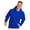 Athletic Royal, variant on Unisex EcoSmart Hooded Sweatshirt, 50/50US Cotton/Polyester Winter Long Sleeve Fleece Pullover (Ash, M)