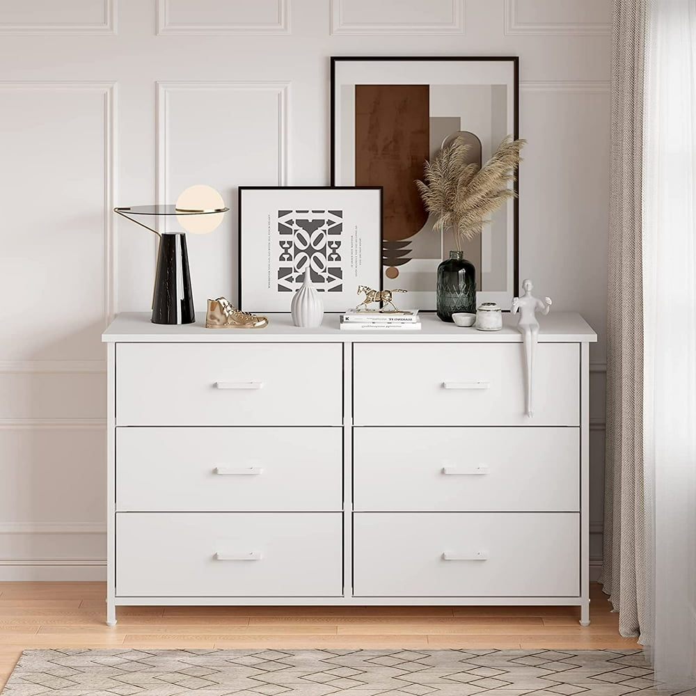 Hasuit 6 Drawer Dresser, Accent Storage Tower Clothes Organizer, Sturdy