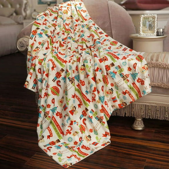 Home Soft Things Microplush Throw - Christmas/X-Mas - 50" x 60"