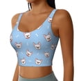 thumbnail image 2 of Fotbe French Bulldog Head Sujetador Deportivo Largo sin Aros para Mujer con Almohadillas y Soporte Medio, Transpirable y Absorbente, Camiseta Tipo Chaleco o Tank Top-Medium, 2 of 8