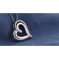 thumbnail image 4 of Dazzlingrock Collection Round White Diamond Double Heart Love Slider Pendant for Women with 18 Inch Silver Chain (0.20 ctw, Color I-J, Clarity I1-I2) in 18K Rose Gold, 4 of 6