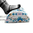thumbnail image 5 of Geometric Foot Rest, Art of Colorful Tribal Inspired Shapes, Non-Slip Backing Adjustable Ergonomic Memory Foam Leg Support for Office, Sky Blue Pastel Brown, by Ambesonne, 5 of 5