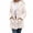 QWR1-Beige, variant on Meichang Fleece Jacket Women Fuzzy Hooded Button Up Cardigan Open Front Long Sleeve Sherpa Jacket Outerwear with Pockets
