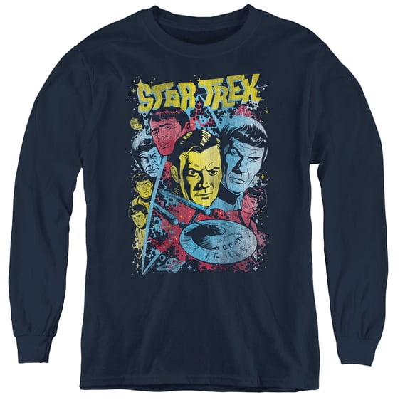 Star Trek - Classic Crew Illustrated - Youth Long Sleeve Shirt - Large