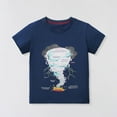 thumbnail image 2 of Gyexs Boys Shirts Size 6-7 Boy Shirts Cute Summer Design Cotton Graphic Tee Hawaiian Beachwear Tee Tops (Child, Navy, 6-7 Years), 2 of 6