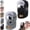 Black+gray, variant on Unisex Outdoor Biking Hat with Goggles 5-in-1 Fleece Hat and Neck Warmer | Winter Fleece-Lined Full-Face Hood for Outdoor Sports