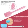 thumbnail image 3 of 4pcs Kitchen Cooking Silicone Spatula Set Heat Resistant Turners Scraper Baking Utensils Pink, 3 of 7
