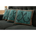 thumbnail image 5 of Ambesonne Nautical Throw Pillow Cover 4 Pack, Fishing Lures Anchor, 18", Pale Teal Grey Caramel, 5 of 5