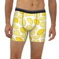 thumbnail image 2 of Men'S Boxer Briefs, Fragrant Lemon Yellow Soft And Breathable Mens Underwear Boxer Briefs With Widen Waist, 2 of 2
