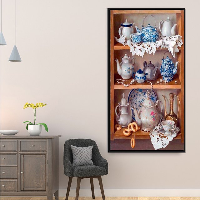 Cuadros Decorativos Diamante bordado mosaico dibujo tetera gabinete diamante pintura para arte de cuentas Ndcxsfigh Nuevos Originales
