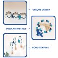 thumbnail image 3 of Raindrops Dark Blue Beadwork Garland with Tassel Design for Home Decoration Made of Rope 1 Piece, 3 of 8
