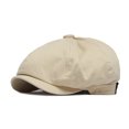 thumbnail image 2 of Yesbay Short Brim Round Dome Adjustable Beret Hat Male Octagonal Painter Hat Fashion Accessories, 2 of 8