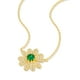 thumbnail image 1 of Cadena de clavícula verde madre personalidad de moda femenina colgante de flores de sol simple y versátil collar de plata esterlina S925 de lujo ligero, 1 of 3