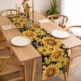 thumbnail image 3 of Table Runner 48 Inches Long for Kitchen Dining, Sunflower Dresser Scarf Farmhouse, Dining Table Decorations for Wedding/Parties, Yellow Floral Elegant Pastoral Flowers Watercolor 13 x 48 In, 3 of 8
