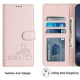 thumbnail image 4 of Flip case for GANGXUN Motorola Moto G34 5G Wallet Case with Kickstand, Card Slots, RFID Block, Cat Design, 4 of 5