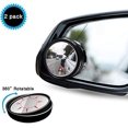 thumbnail image 1 of 2 Pcs Miroirs Rotatifs 360° Point Aveugle, Grand Angle HD avec Blin Auto-Adhésif 3M, 1 of 5