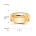 thumbnail image 2 of Primal Gold 14 Karat Yellow Gold 6mm Lightweight Milgrain Half Round Band Size 5, 2 of 8