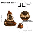thumbnail image 3 of JHRGJIO Cute Ghost Reading Statue, Wooden Base Fall Figurine Bookshelf Accent, Halloween Decorations Indoor Outdoor Tabletop Home Decor Display Piece Spooky, 3 of 6