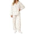 thumbnail image 1 of XDZJLR Ensemble de Pyjama pour Femmes Imprimé Floral Deux Pièces Confortable Design Élégant Blanc G, 1 of 4