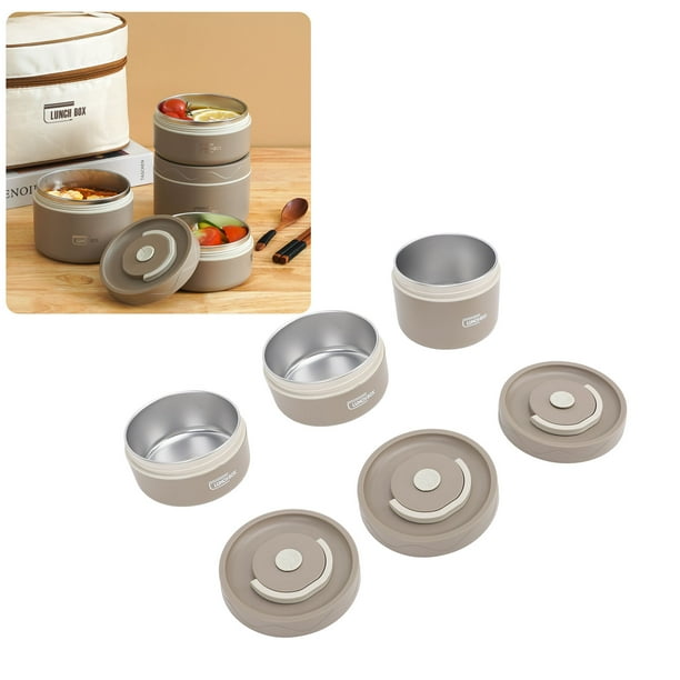 Contenedor De Almuerzo Portátil, 304 Frasco De Alimentos A Prueba De Fugas De Acero Inoxidable, Diseño Redondo, Caliente Y Frío, Caja De Almacenamiento, 32 Oz, Boca Ancha
