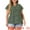 Dark Green, variant on DARING DIVA Women's Plus Floral Print Ruffle Trim V Neck Blouse 3X Dark Green