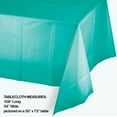 thumbnail image 2 of Club Pack of 12 Teal Blue Solid Rectangular Disposable Plastic Banquet Party Table Covers 108", 2 of 2