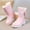 Pink, variant on Eltusu Girls Winter Snow Boots, Mid-Calf Non-Slip Warm Fashion Windproof Boots Pink Size 1 Big Kids