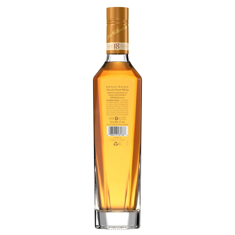 Johnnie Walker Aged 18 Years Blended Scotch Whisky, 750 mL, 40