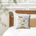 thumbnail image 4 of Inspirational Quotes Throw Pillow Cover, This is a Safe Space, Sofa Home Bed Decor Mental Health Couch Case, 18 x 18 Inches Pillowcase for Psychology Counseling Therapy Office Bedroom Living Room -03, 4 of 5