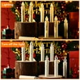 thumbnail image 5 of Flameless Christmas Trees Candles, Cimetech 20PCS LED Flickering Lights Battery Operated Candlesticks with Remote Timer/Clips, Warm White Window Taper Candle for Home Wedding Halloween Festival Decor, 5 of 12
