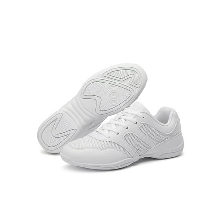 

Gomelly Cheer Shoes for Girls White Cheerleading Shoes Athletic Training Tennis Walking Wide Sneakers for Women Kids Youth White 8